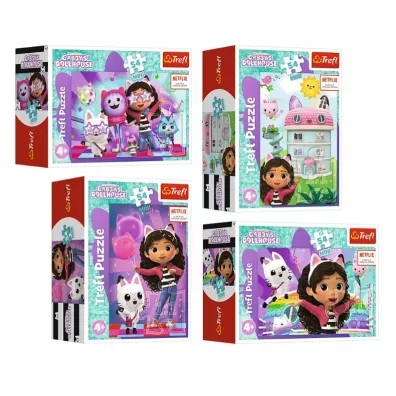 Mini Puzzle 54 el. Z Gabi zawsze jest wesoo. Koci Domek Gabi Trefl