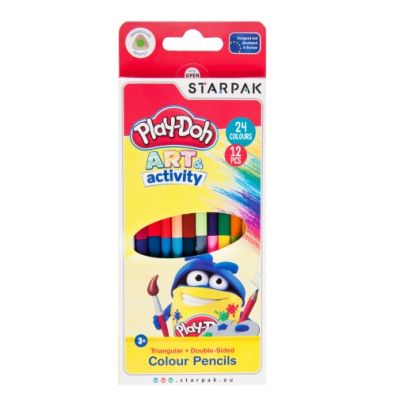 Starpak Kredki owkowe dwustronne Play-Doh 24 kolorw niebieski