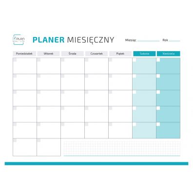 Plan your life Planer magnetyczny niebieski + marker