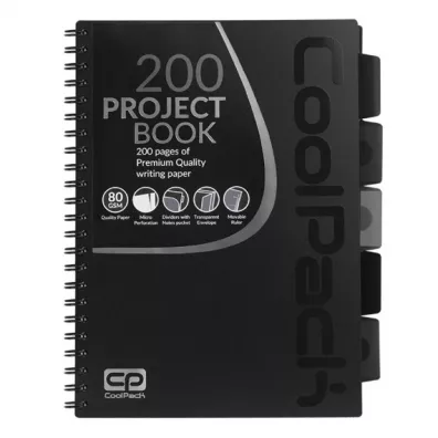 CoolPack Ko�obrulion A4 czarny kratka 100 kartek