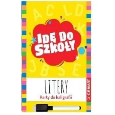 Id� do szko�y. Litery. Karty do kaligrafii z pisakiem sucho�cieralnym