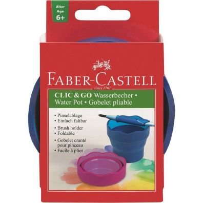 Faber-Castell Pojemnik na wod Click&Go niebieski
