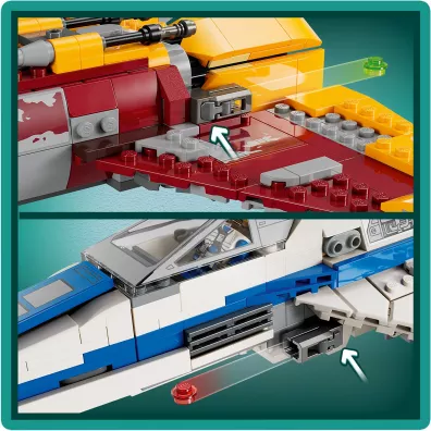LEGO Star Wars E-Wing Nowej Republiki kontra Myliwiec Shin Hati 75364