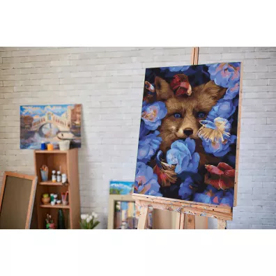 Twoje Hobby Malowanie po numerach - Lis w kwiatach 40x50cm