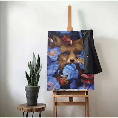 Twoje Hobby Malowanie po numerach - Lis w kwiatach 40x50cm