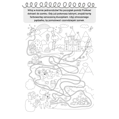 Ksi��ka edu. B5 Jednoro�ce. Zadanka & farbowanki  P�DZELEK SKRZAT 980744