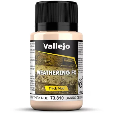 Vallejo: 73.810 - Weathering FX - Thick Mud - Light Brown 40ml