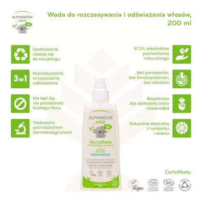 Alphanova Bebe Woda do rozczesywania i od�wie�ania w�os�w 200 ml