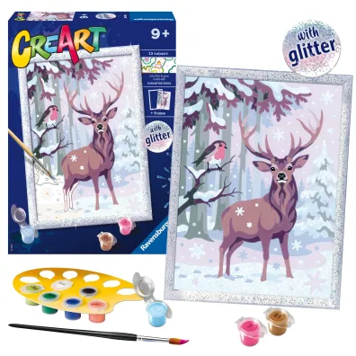 Malowanie po numerach CreArt - Zimowi przyjaciele Ravensburger