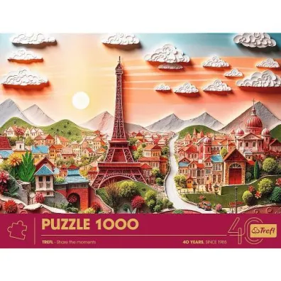 Puzzle z efektem 3D 1000 el. Paper Art: Pary� Trefl
