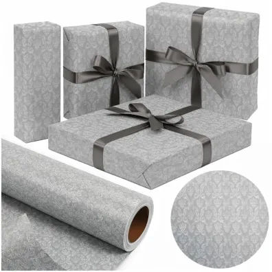 PaperHit Papier Grey/Silver Damask X-Strong 57cmx25m