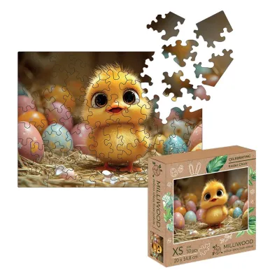 Drewniane puzzle Milliwood 50 el. Wielkanocny kurczaczek Easter Chick Alexander