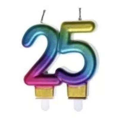 GoParty �wieczka urodzinowa 25 kolorowa