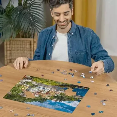 Puzzle 500 el. Jezioro Como, W�ochy Ravensburger