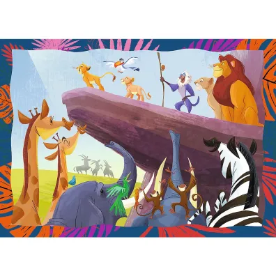 Puzzle 4w1 - Odwa�ny Kr�l Lew (35+48+54+70 el.) Trefl