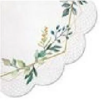 Paw Serwetka Decor Round Leaves Frame 32cm �rednicy, 12szt./op. - serwetka okr�g�a