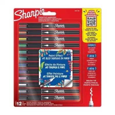Sharpie Markery akrylowe 12 kolorw