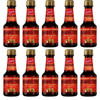 Delecta Amaretto naturalny aromat Premium zgrzewka 10 x 30 ml