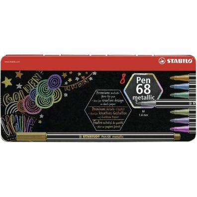 Stabilo Flamastry Pen 68 Metallic 8 kolorw
