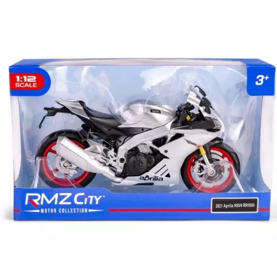 Model RMZ 1:12 Aprilia RSV4 srebrny Daffi