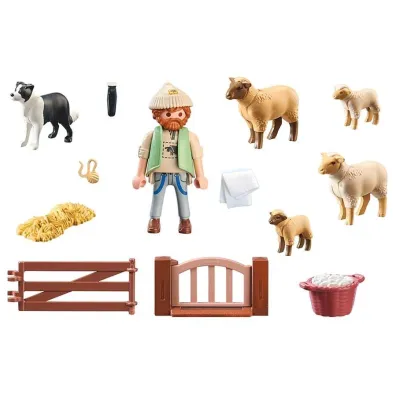 Playmobil Country M�ody owczarz z owcami 71444