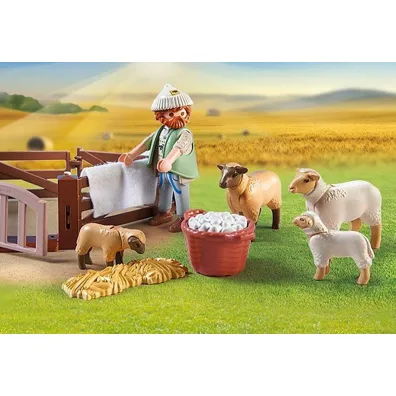 Playmobil Country M�ody owczarz z owcami 71444