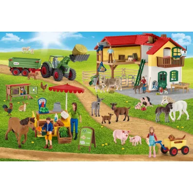 Puzzle 100 el. Ekologiczna �ywno�� + figurka Schleich