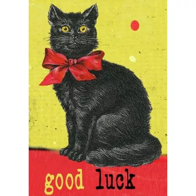 Madame Treacle Karnet B6 z kopert� Czarny kot Good Luck
