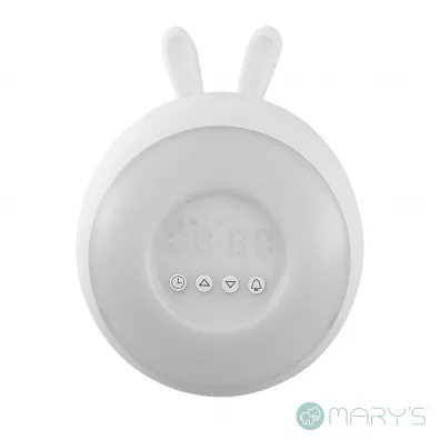 Marys Budzik lampka nocna LED RGB bia�y kr�lik
