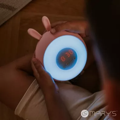 Marys Budzik lampka nocna LED RGB bia�y kr�lik