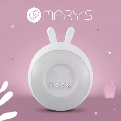 Marys Budzik lampka nocna LED RGB bia�y kr�lik