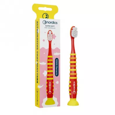 Nordics Szczoteczka do z�b�w dla dzieci 10500 super mi�kka czerwono - ��ta rakieta