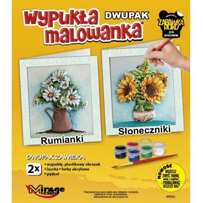 Wypuka malowana Dwupak Kwiaty Rumianki-Soneczniki Mirage Hobby
