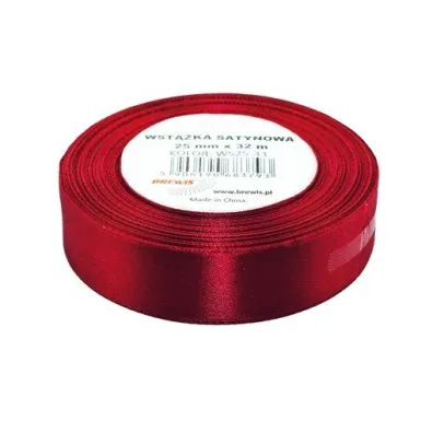 Brewis Wst��ka satynowa czerwona 12mm x 32m