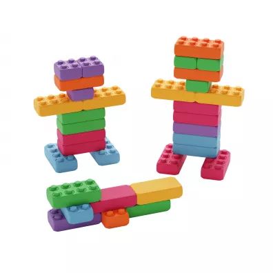Klocki konstrukcyjne dla najm�odszych Klocki Budowlane Ceg�y 33el pastel