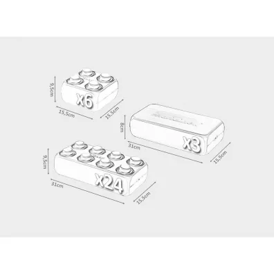 Klocki konstrukcyjne dla najm�odszych Klocki Budowlane Ceg�y 33el pastel