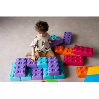 Klocki konstrukcyjne dla najm�odszych Klocki Budowlane Ceg�y 33el pastel