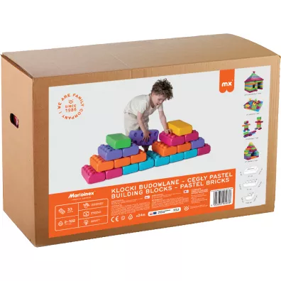 Klocki konstrukcyjne dla najm�odszych Klocki Budowlane Ceg�y 33el pastel
