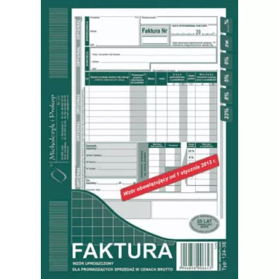 Michalczyk i Prokop Druk Faktura VAT brutto A5