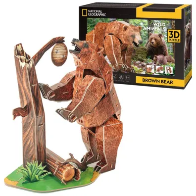 Cubic Fun Puzzle 3D National Geographic - Nied�wied� brunatny
