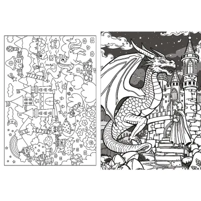�wiat fantasy. Kolorowanka. Malbuch. Colouring book