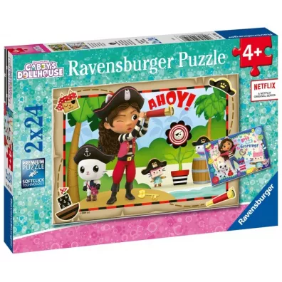 Puzzle dla dzieci 2x24 el. Koci Domek Gabi Ravensburger