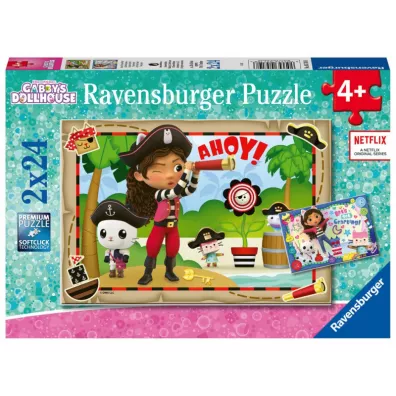 Puzzle dla dzieci 2x24 el. Koci Domek Gabi Ravensburger