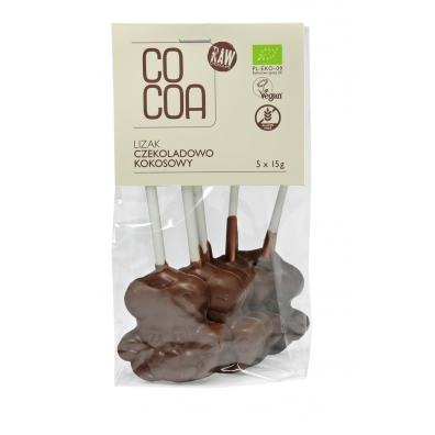 Cocoa Lizaki czekoladowo-kokosowe bezglutenowe 75 g Bio
