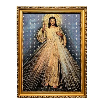 Obraz Haftowany Jezus Mi�osierny 42x32cm