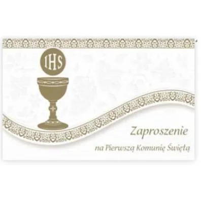 Pol-Mak Zaproszenie Komunia z kopert� 16x9 cm