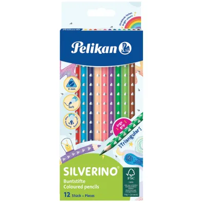 Pelikan Kredki tr�jk�tne Silverino 12 szt.
