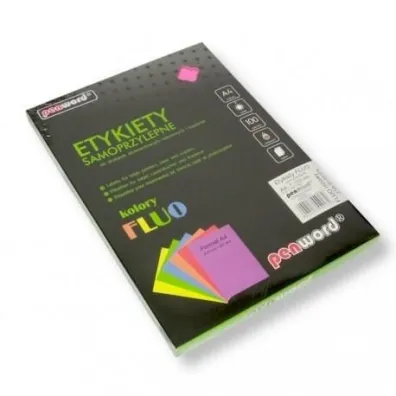 Polsirhurt Etykiety samoprzylepne A4 fluo r�owe 100 szt.