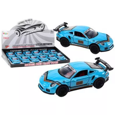 Auto sportowe 1:32 niebieskie Leantoys