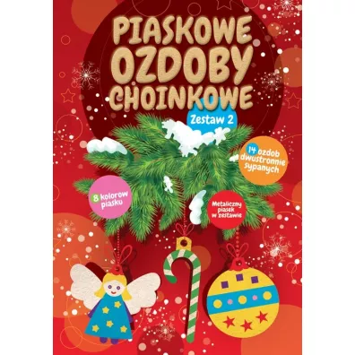 Piaskowe ozdoby choinkowe. Zestaw 2